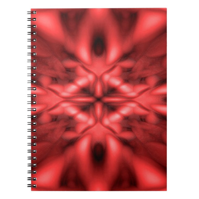 Red fantasy pattern spiral notebook (Front)