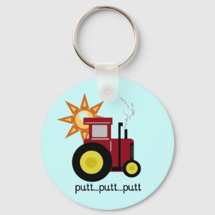 Red Farm Tractor T-shirts and Gifts Key Ring