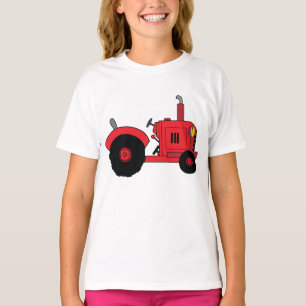 Red Farm Tractor Vehicle T-Shirt