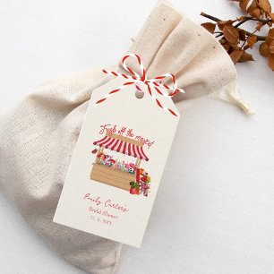 Red Farmer's Market Bridal Shower Gift Tags