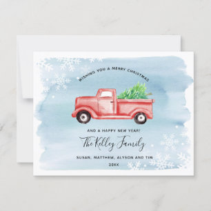 Red Farmhouse Truck Petite Holiday Card