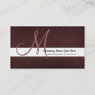 Red fashion stylist suede burgundy business card