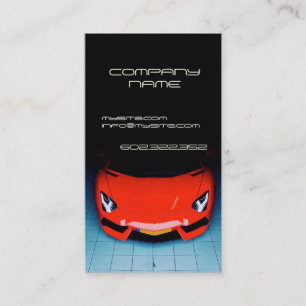 Red Fast Car Automotive Speed Garage Mechanic Business Card
