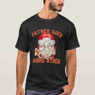 Red Fathers Day Gnome For Football Grandpa  Dad Sa T-Shirt