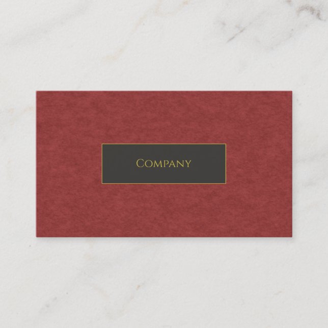 Red Faux Business Card (Front)