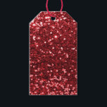 Red Faux Glitter Gift Tags<br><div class="desc">Glamourous large red faux glitter.
PLEASE NOTE: These are flat printed graphics - no raised parts.</div>