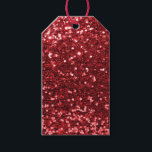 Red Faux Glitter Gift Tags<br><div class="desc">Glamourous large red faux glitter.
PLEASE NOTE: These are flat printed graphics - no raised parts.</div>