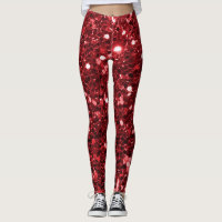Red Faux Glitter