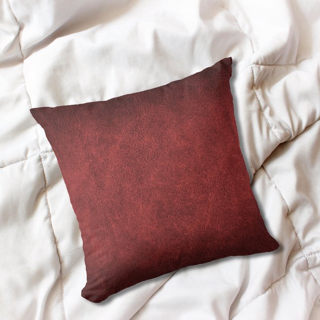 Red Faux Leather Cushion (Creator Uploaded)