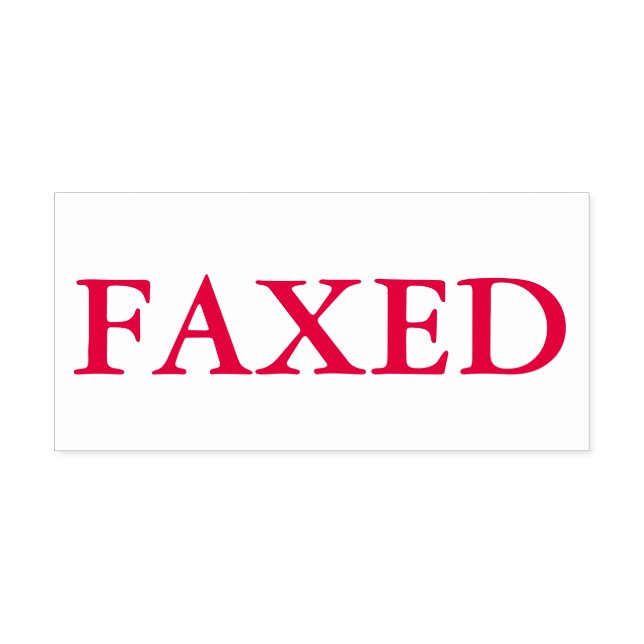 Red Faxed Self-inking Stamp (Design)
