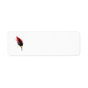 Red feather pen with gold nib