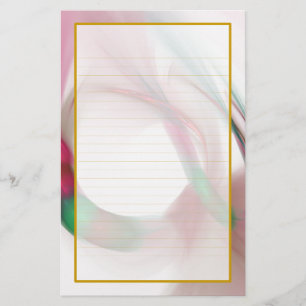 Red Feather Rings Fine Lined Stationery