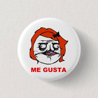 Red Female Me Gusta Comic Rage Face Meme 3 Cm Round Badge