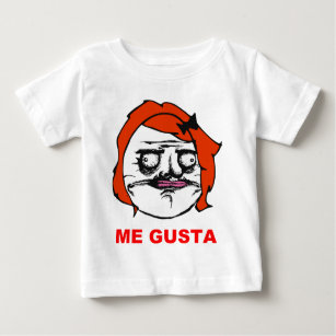 Red Female Me Gusta Comic Rage Face Meme Baby T-Shirt