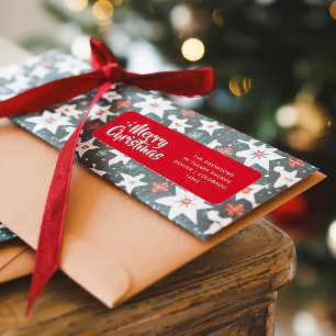 Red Festive Script Font Simple Merry Christmas