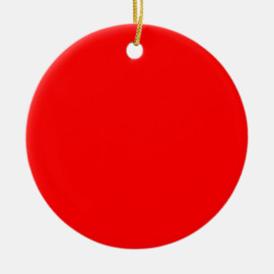Red FF0000 Ceramic Tree Decoration