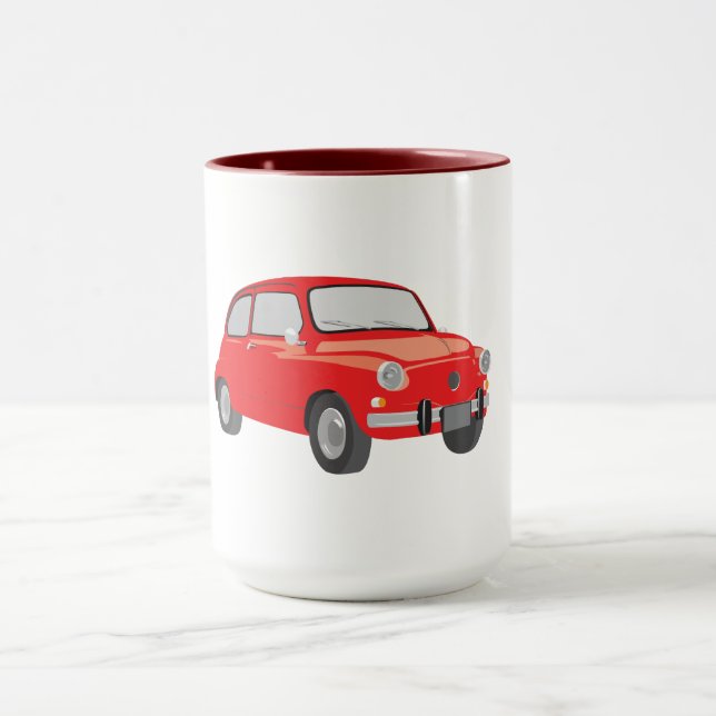 Red fiat 500 mug (Center)