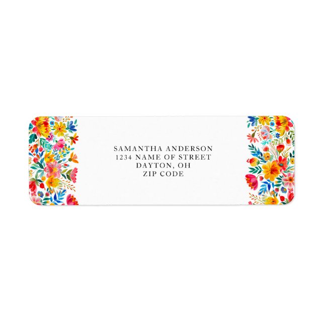 Red Fiesta Mexican Floral  (Front)