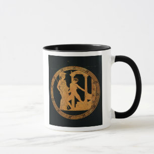 Red-figure cup depicting Athena, Theseus