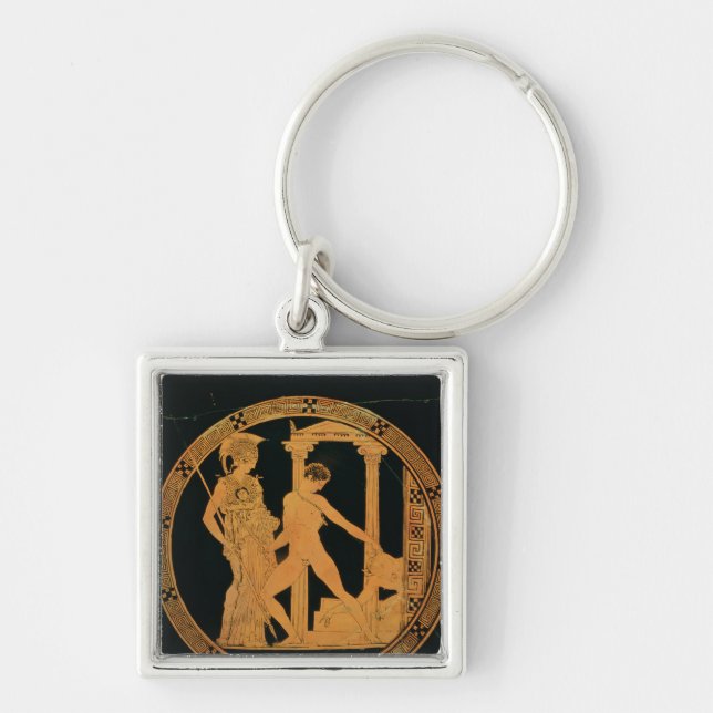 Red-figure cup depicting Athena, Theseus Key Ring (Front)