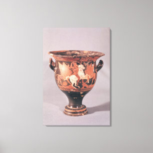 Red-figure krater depicting amazons and griffins canvas print