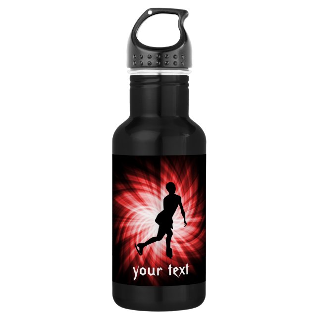 Red Figure Skating 532 Ml Water Bottle (Front)