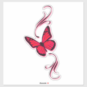 Red Filigree Butterfly