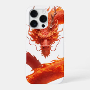 Red Fire Dragon Art   Mythical Flame Dragon Design iPhone 16 Pro Case