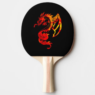 Red Fire Dragon Tattoo Ping Pong Paddle