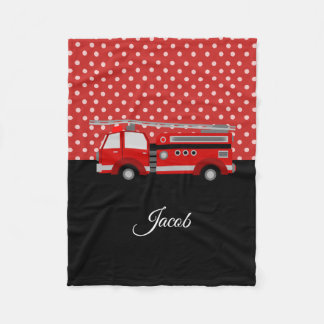 Red Fire Engine Fleece Blanket