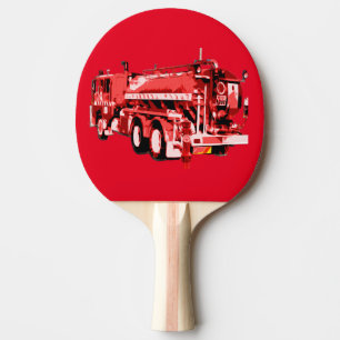 Red Fire Engine Oil Paint,  Ping Pong Paddle