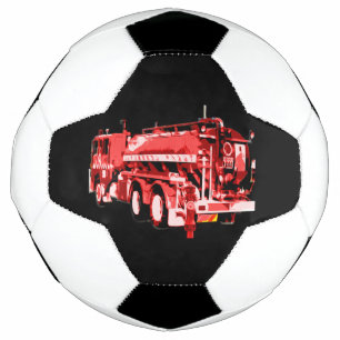 Red Fire Engine Oil Paint, Soccer Ball