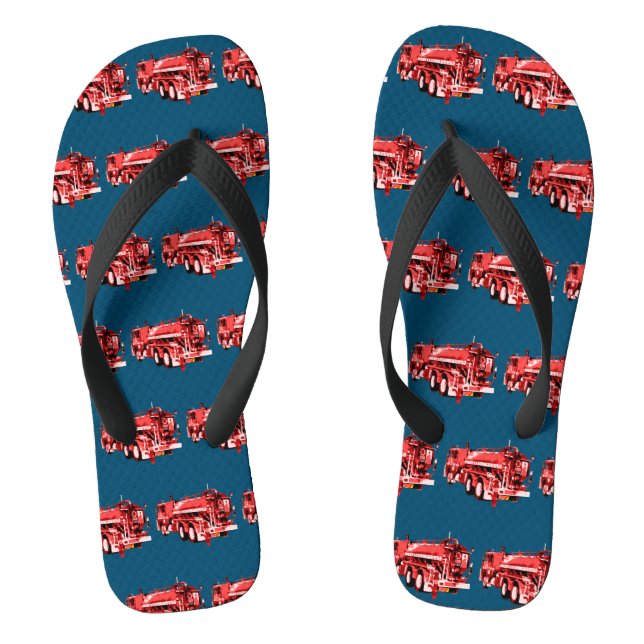 Red Fire Engines, Jandals (Footbed)