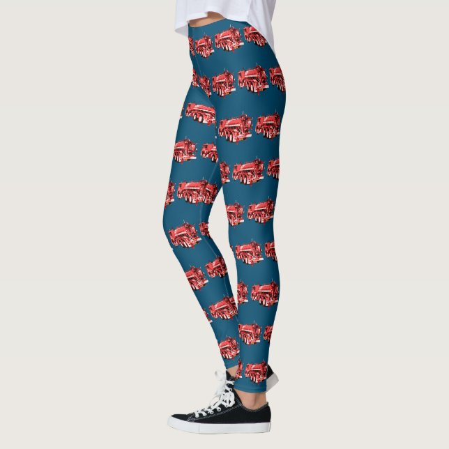 Red Fire Engines, Leggings (Left)