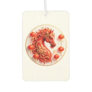 Red Fire Horse – 2026 New Year Celebration Design Car Air Freshener