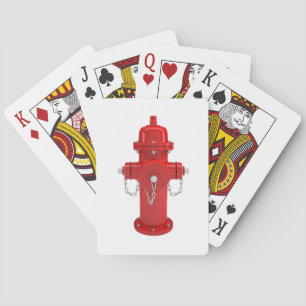 Red Fire Hydrant Playing Cards
