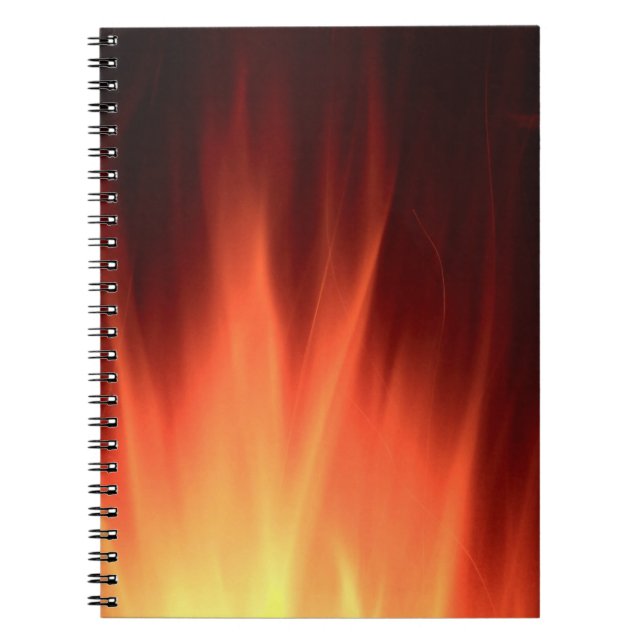 Red fire illustration notebook (Front)