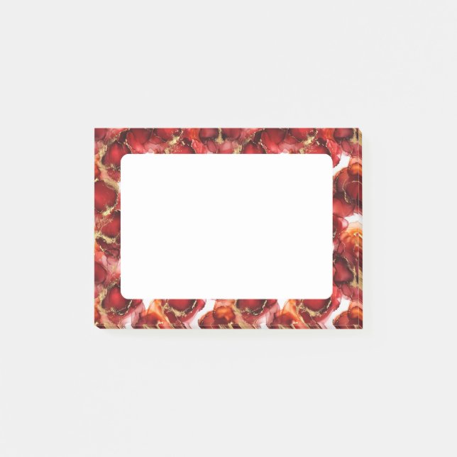 Red Fire Pattern Post-it Notes (Front)