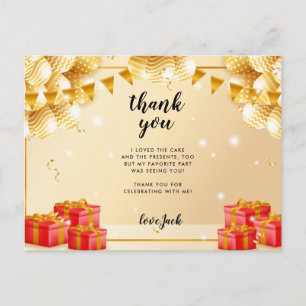 Red Fire Truck Birthday Party Postcard