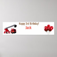 Red Fire Truck Birthday Party