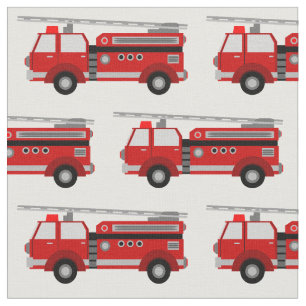 Red Fire Truck Fabric