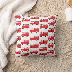 Red Fire Truck Pattern Cushion
