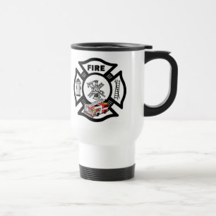 Red Fire Truck Rescue Travel Mug