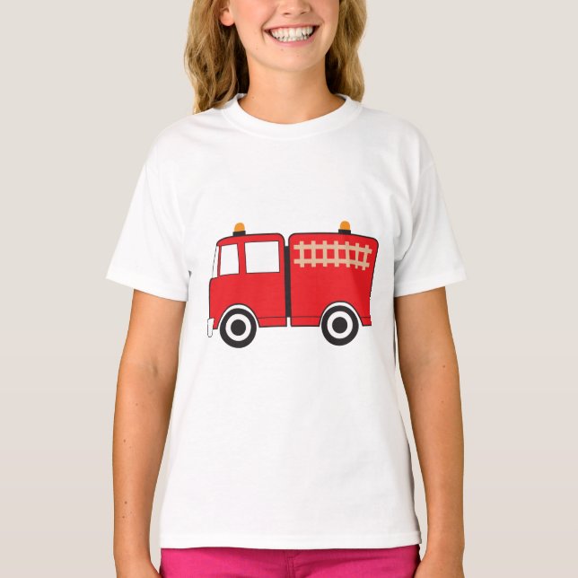 Red Fire Truck T-Shirt (Front)