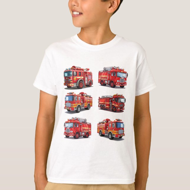 Red Fire Truck T-Shirt (Front)