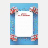 Red Fire Trucks Personalised Mitzvah