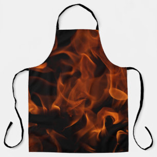 Red fire wallpaper apron