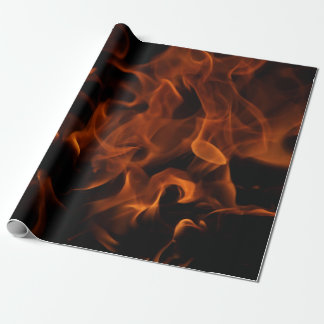 Red fire wallpaper wrapping paper