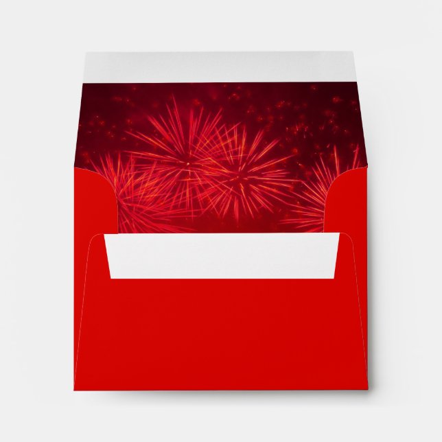 Red Fireworks Lunar New Year Money Envelopes (Back (Bottom))
