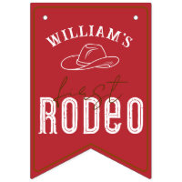 Red First Rodeo Photo Banner – Western Cowboy 1st